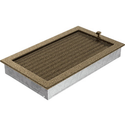 Kratka wentylacyjna kominkowa 22x37 czarno-złota z żaluzją