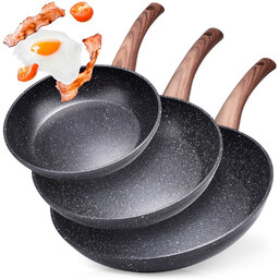 Zestaw patelni granitowy BLACK&WOOD 3 szt. 20 /