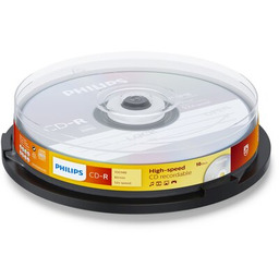 PHILIPS Płyta CD-R, 700 MB, 52x (10 szt.)