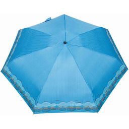 Parasolka Damska 4 Sekcyjna Składana Mini, strings-turquoise