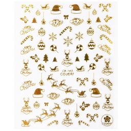 Naklejki do paznokci cienkie samoprzylepne świąteczne Molly Nails