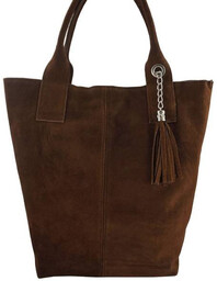 Shopper bag skórzany BARBERINI''S brązowy 375/8-6