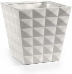 GICOS IMPORT EXPORT SRL Ceramiczny wazon kwadratowy 13