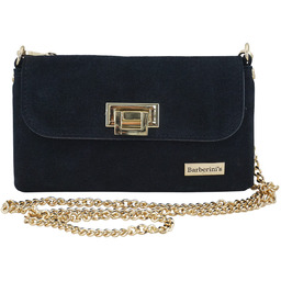 Zamszowa kopertówka na łańcuszku Barberinis - Czarna