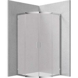 DEANTE Kabina prysznicowa półokrągła FUNKIA 90x90 cm chrom