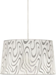 Candellux TIGER 31-94462 lampa wisząca biało-srebrna abażur 1X60W