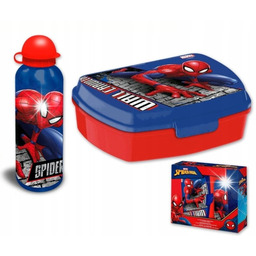 Zestaw Śniadaniowy Bidon 500 ml Śniadaniówka Spiderman