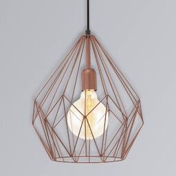 EGLO Lampa wisząca Carlton, możliwość ściemniania, miedziany, salon