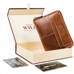 Zapinany Skórzany portfel z RFID od Always Wild