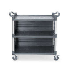 Amerbox Wózek kelnerski 3-półkowy z polipropylenu z tylnym