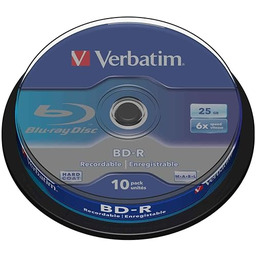 Verbatim BD-R Pojedyncza Warstwa, Płyta Blu-ray 25 GB,