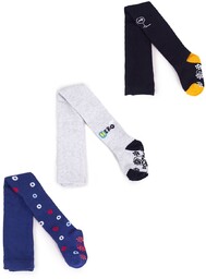 Rajstopy Chłopięce Bawełniane We Wzory Z Abs 3Pak