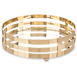 Taca lustrzana złota glamour dekoracyjna 6x20x20 162996