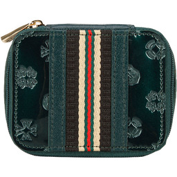 Kosmetyczka z lakierowanej skóry tłoczonej w monogram