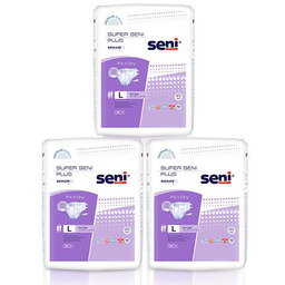 Zestaw SENI SUPER Plus L, 3 x 30szt.