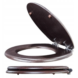 Deska sedesowa Mdf Orzech wolnoopadająca antybakteryjna