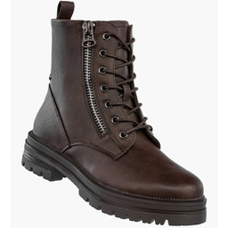 Botki Damskie Ekoskóra Buty Ocieplane Na Zamek Zimowe