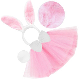 Strój Króliczek Królik Tutu Opaska uszy Różowy Zając