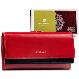 Portfel skórzany Peterson PTN 421028-SG czerwony