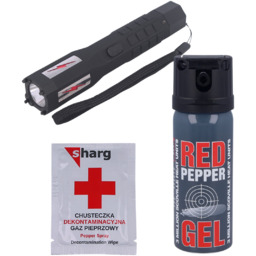 Zestaw Paralizator + Gaz pieprzowy + Chusteczka