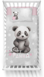 Pościel bawełniana dwustronna panda PPG-125