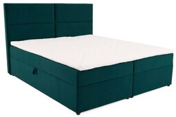Łóżko kontynentalne z pojemnikiem MONACO, materac 200x200 Monolith