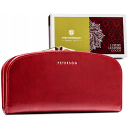 Portfel skórzany Peterson PTN 42123-SG czerwony