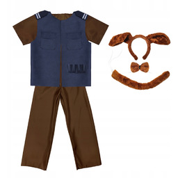 Kostium Piesek Strój Policjant Pies 116-128 6el