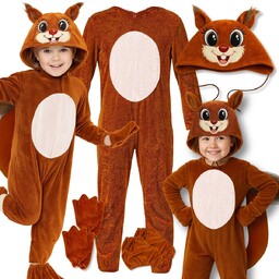 Strój Wiewiórki Przebranie Wiewiórka Kigurumi Zwierzątko Karnawał 134
