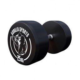 25 kg Hantla stała żeliwna gumowana Gorilla Sports