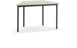 Biurko SONITUS TRAPETS, 1200x600x720 mm, beżowe linoleum, antracyt