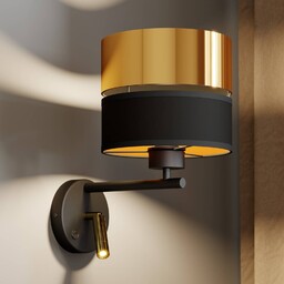 Kinkiet Hilton TK Lighting, czarny, salon / jadalnia,