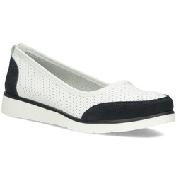 Buty baleriny damskie skórzane Filippo DP4524 białe-37