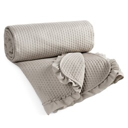 Design 91 Narzuta dekoracyjna 170x210 Falbanka beżowa ciemna
