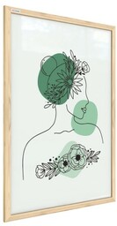 Tablica magnetyczna obraz portret kobiety w kwiatach pastelowy