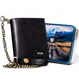 Portfel z łańcuchem Peterson [DH] PTN 303Ł-2-1-1 czarny