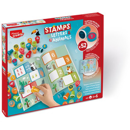 Kolorowe stempelki-literki i zwierzęta, Maped Creativ