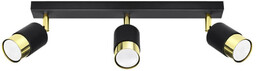 Sollux Sufitowa lampa kuchenna SL.1071 reflektorki czarne złote