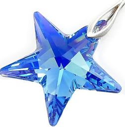 New Kryształy Wisiorek Light Sapphire Star