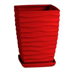 Doniczka ceramiczna z podstawką kwadrat duna 33 x