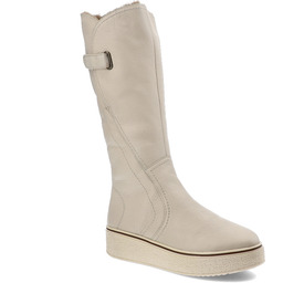 Rieker Białe Kozaki Bardzo Ciepłe Obuwie Damskie