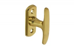 Klamka okienna dwuramienna gładka mosiężna