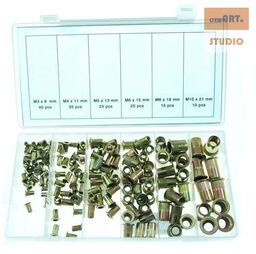 Nitonakrętki M4-M10, 9 - 21 mm, 150 sztuk,