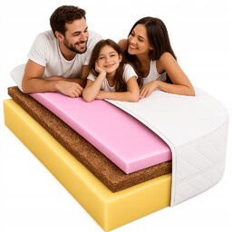 Dziecięcy materac 130x200 piankowy kokos Hr mata kokosowa