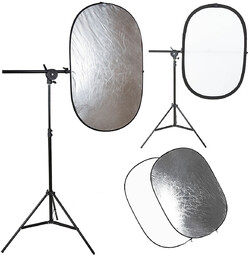 Zestaw fotograficzny blenda owal uchwyt statyw