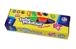 Farby plakatowe 12 kolorów 20 ml Neon Astra