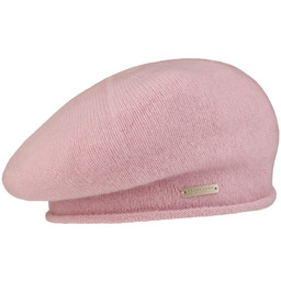 Beret Baskijski z Kaszmirem Lasuna by Seeberger, różowy,