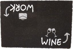 Czarna wycieraczka -Wine and Work