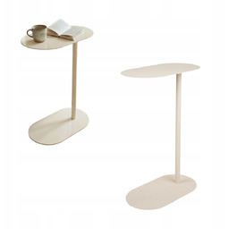 Stolik Pod Laptopa Pomocniczy Boczny Loft Metal Kremowy