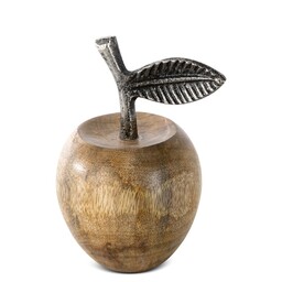 Eurofirany Figurka ozdoba Jabłko 8x8x14 brązowa srebrna 2
